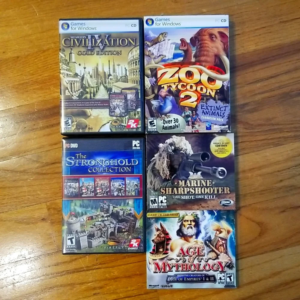 5 PC games for windows in great condition